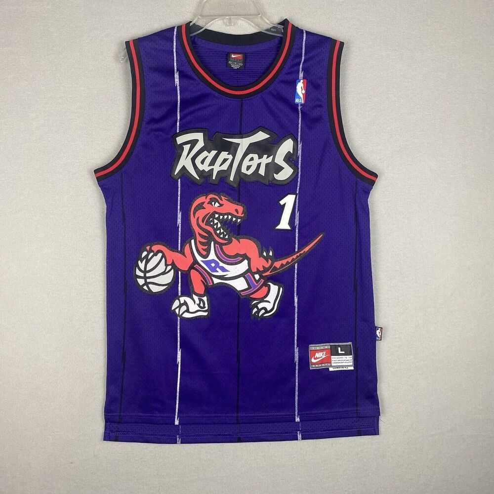 Vintage Tracy McGrady Toronto Raptors Stitched Nike Team Jersey Large +2 Length